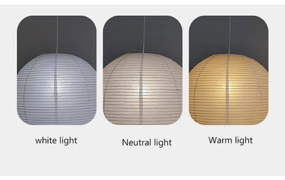 Nordic Wabi Sabi Wind Rice Paper Led Pendant Lights Living Room Bedroom Corner Chandelier Duplex Loft Home Decor Bedside Lamp