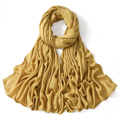 New Big Size Solid Rayon Modal Hijab Scarf Women Muslim Headscarf Wraps Shawl Femme Musulman Headband Islamic Turban 190*85cm