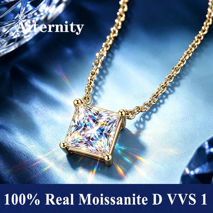Marquise Cut Moissanite Necklace S925 Sterling Silver D Color VVS1 Clarity Excellent Cut Wedding Fine Jewelry