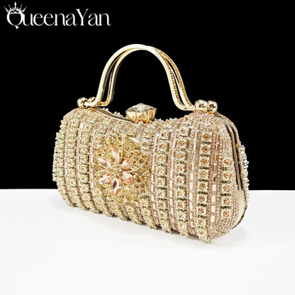 2026 Diamond Women Luxury Clutch Evening Bag Wedding Crystal Ladies Cell Phone Pocket Purse Female Wallet for Party Quality Gift