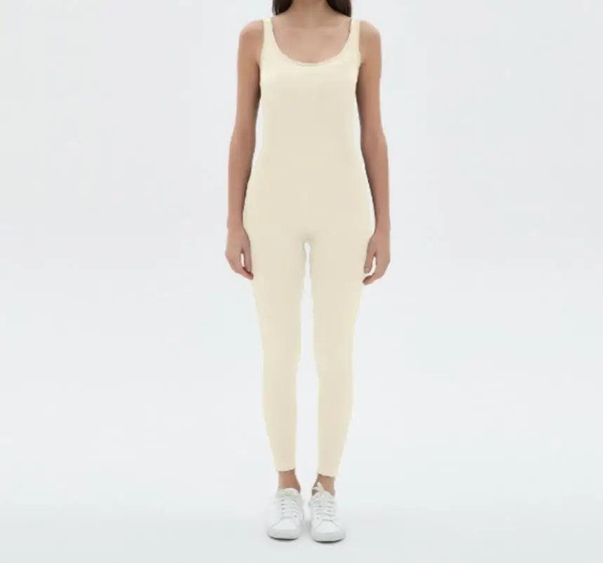 Women's One Piece Fitness Jumpsuits Seamless Slim Tracksuit High Elastic Gym Workout Bodysuit Ribbed Knited Hip Lift Jumpsuits
