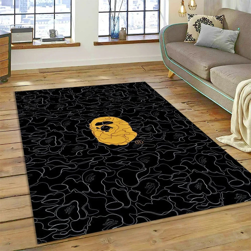 3D Printing B-BAPE Fashion Carpet Rug for Bedroom Living Room Home Sofa Decoration,Children Game Large Decor Floor Mat Gift