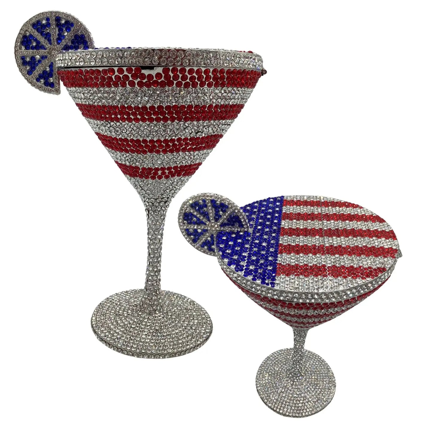 XIYUAN Women Luxury Branded Martini Crystal Evening Bag Elegant Cup Diamond Bridal Handbag Wedding Party Purses Lady Gift Clutch