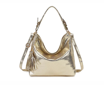 New Crossbody Bags for Women Tote Bag Hobo Messenger Bag Women's Shoulder Bag Vintage Tassel Ladies Hand Bags Leather Handbag