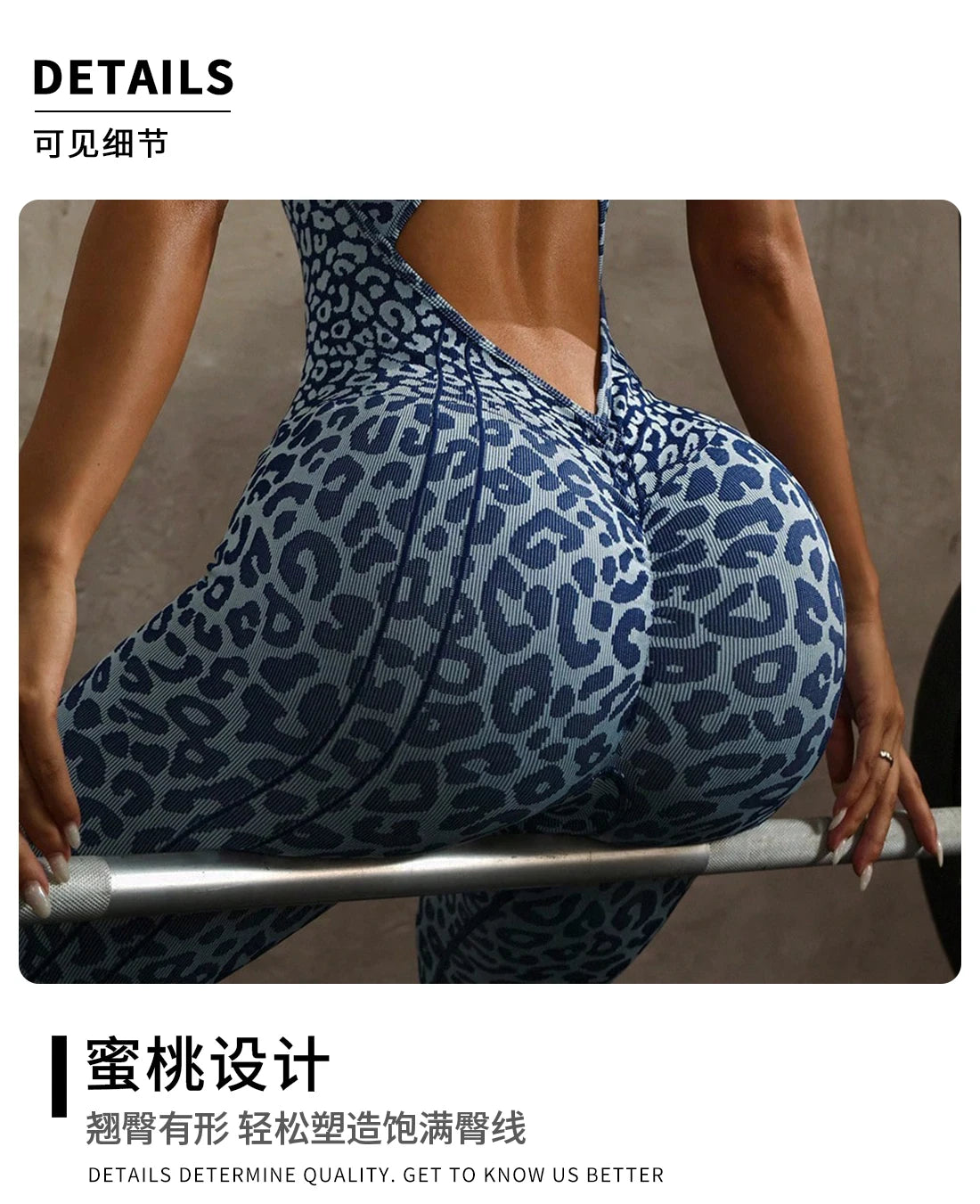 ZHEJIN Leopard Jumpsuit Women Backless Criss Cross Seamless Yoga Romper Scrunch Butt Lifting Workout Bodysuit Gym Fitness Wear