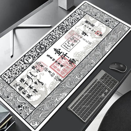 Grid Desk Mat Black Mouse Pad Gamer Laptop Office Carpet Big Mousepad Xxl Anime Computer Tables Rubber Mouse Pad Large Deskmat