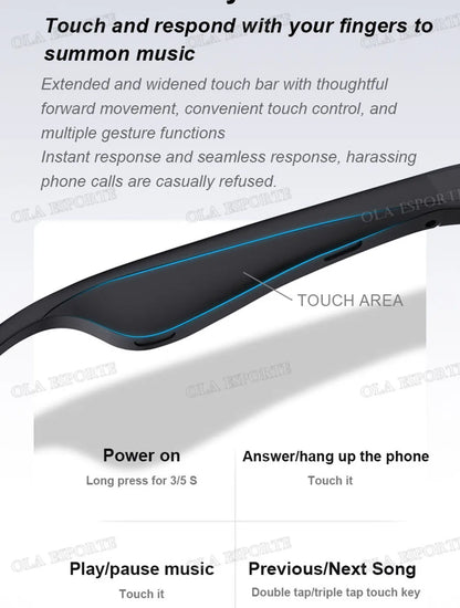 New Camera Control Smart Glasses 2026 Music Sunglasses Headphones Wireless Bluetooth Call Headset HIFI Audio glasses For Android