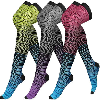 Unisex Compression Stockings Men Women Pressure Leg Elastic Sports Long Socks Marathon Hiking Above The Knee