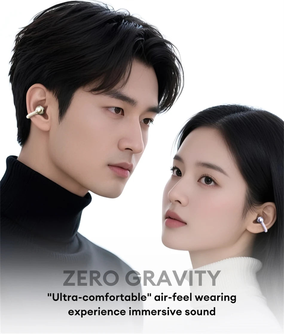 Lenovo LE302 Wireless Bluetooth 6.0 Headset Long Battery Life Sports Ear Clip Earphones HIFI Stereo Noise Cancelling Headphones