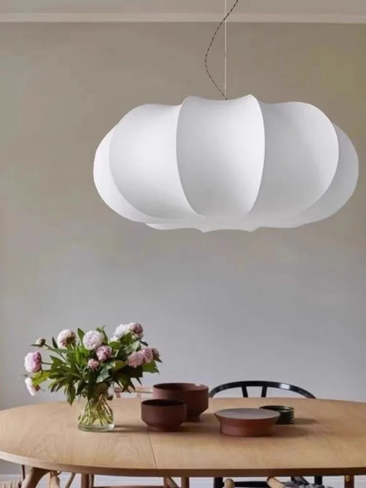 Japanese Style Wabi-sabi Style Silk Chandelier Retro Creative Bedroom Lamp French Designer Art Pendant Lights Room Decoration