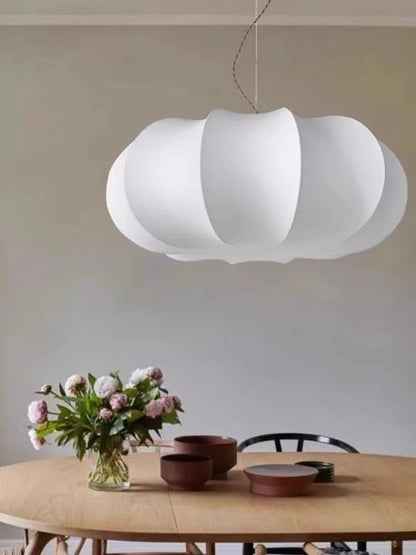 Japanese Style Wabi-sabi Style Silk Chandelier Retro Creative Bedroom Lamp French Designer Art Pendant Lights Room Decoration
