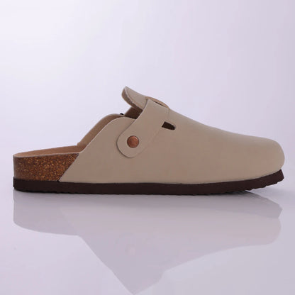 Evshine Men's Cow Suede Clogs with Arch Support Leather Mules Comfort Fashion Potato Shoe Women Cork Footbed Genuine Suede Clogs