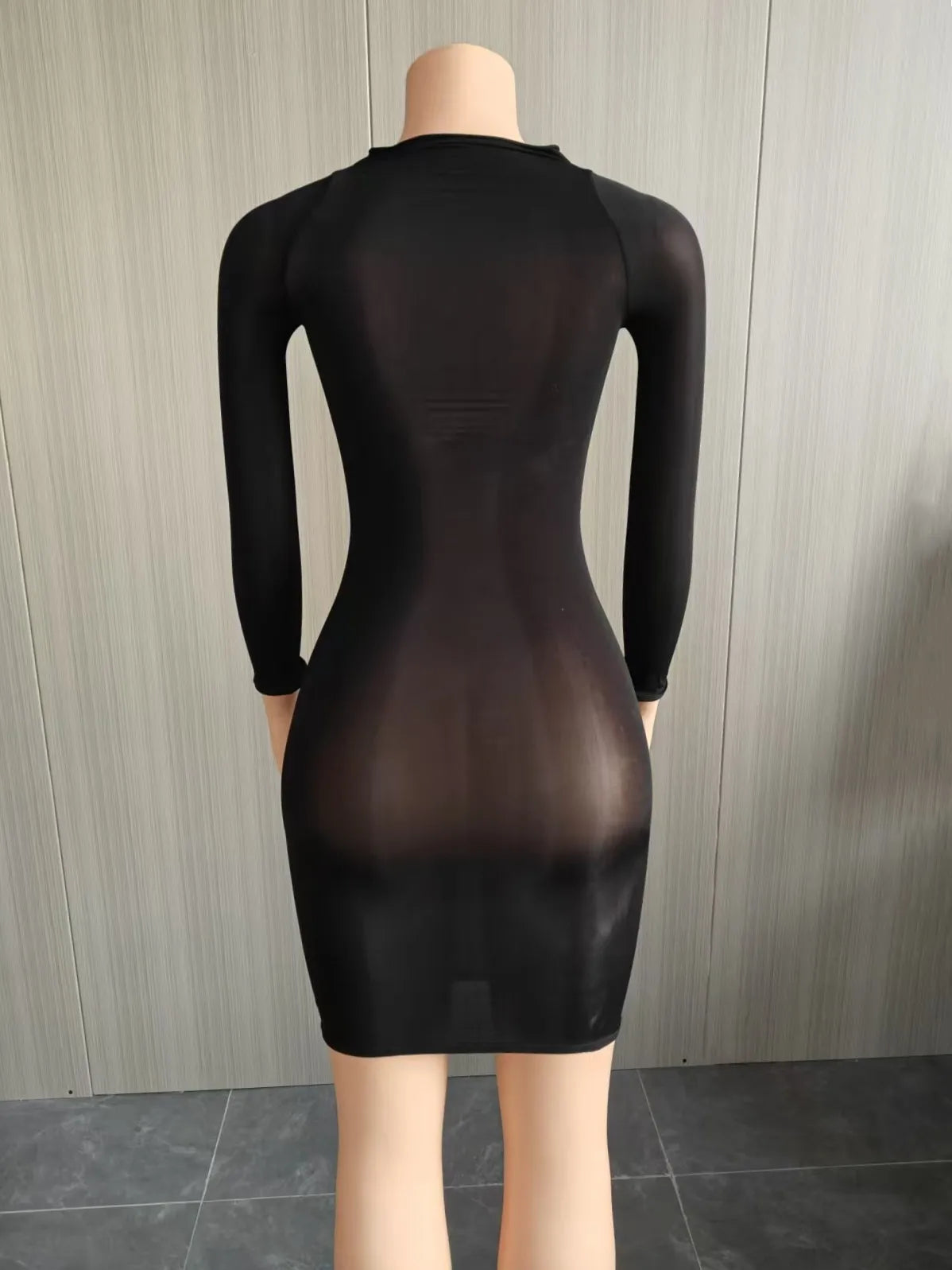 Sexy Oli Play Bodysuit Bodycon Jumpsuit Women Mesh Black See-through Outfit 2026 Spring New Ventilate Skinny Bodycon Club Skirt