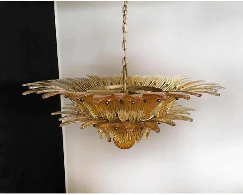 Modern Vintage French Glass Living Room Chandelier Designer Bedroom Mid-Century Style Duplex-Style Dining RoomLarge Villa Lights