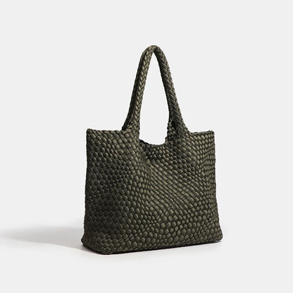 Large size women's tote bag Women's fashion bags 2024 Hot product Neoprene material women's hand-woven bag Large volume Tote bag