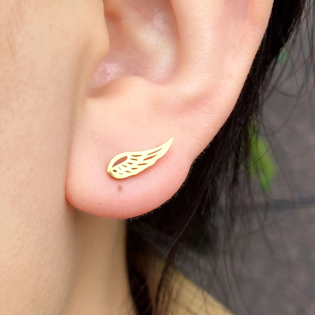 Minimalist Stainless Steel Earings Mini Heart Star Geometric Stud Earrings For Women Cute Cat Dog Flower Leaf Earrings Jewelry