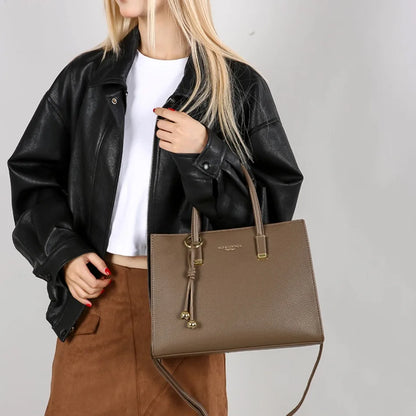 Genuine Brand Top Quality Leather Handbag Women's Tote Messenger Sac Designer Large Capacity 3 Levels Shoulder Crossbody Bags