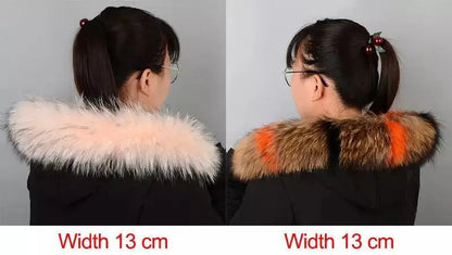 2025 Winter Raccoon Fur Collar Women Men Luxury Natural Fur Hood Trim Decors For Coat Jacket  Genuine Real Fur Shawls Scarves