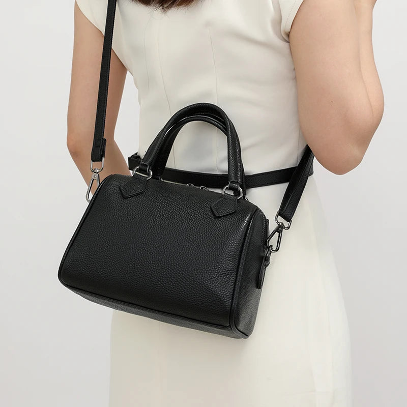 100% Genuine Leather Tote Bag Women Bags Designer Cowhide Luxury Handbags Ladies Shoulder Crossbody Bags Commuting Messenger Sac