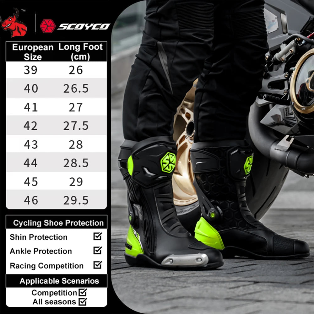 Motorcycle Racing Motorcycle Track Riding Boots Anti Slip And Anti Fall Professional Motorcycle Riding Protective Shoes