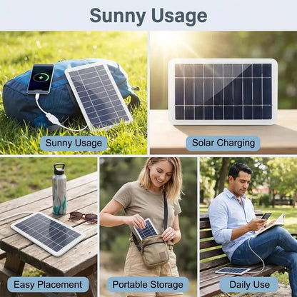Portable USB Solar Charging Panel Stable Outdoor Charger for Mobile Phones Fans Flashlights Camping Travel and Emergency Use