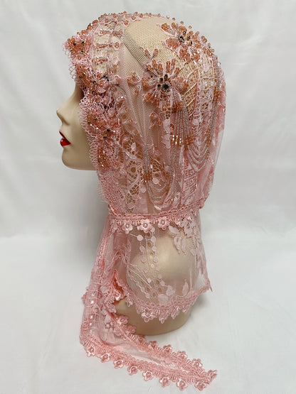 New 2025 Muslim Women Shawl Headscarf Luxury Tassels Beads Scarf Malaysia Prayer Kufi Islam Saudi Arabia Lace Hijab