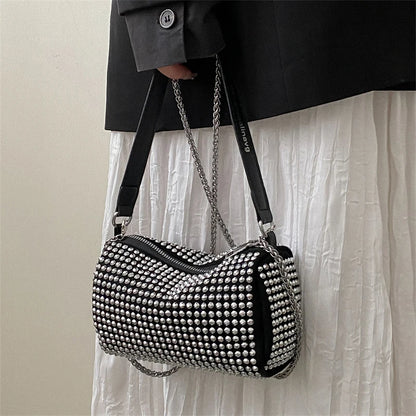 Luxury Bright Rhinestone Shoulder Bag Ins Style Crossbody Bag Fashionable Versatile Handbag Armpit Bags For Women Girls Gift