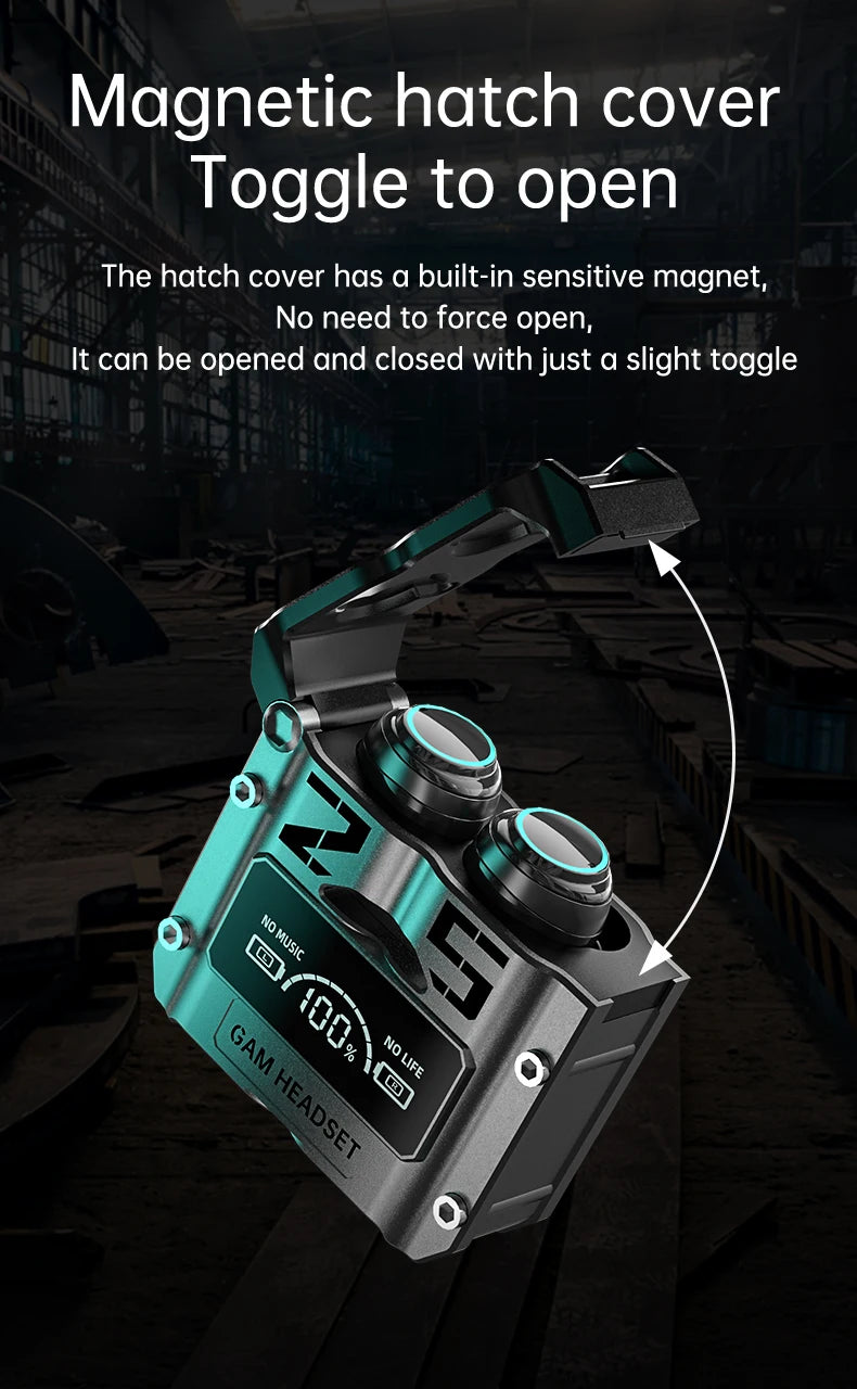 M25 TWS Wireless Headphones Bluetooth 5.3 Earbuds with LED Display Stereo, Touch Control & Noise Reduction Stereo Sound Headset