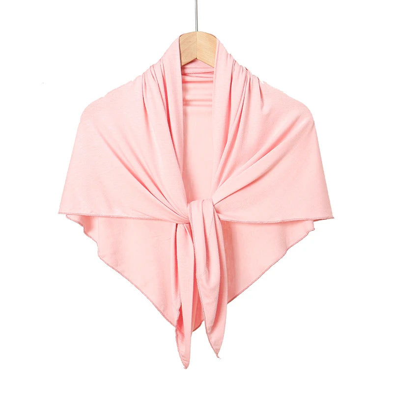 New Triangle Jersey Hijab Scarf For Women Muslim Shawls Headscarf Wraps Solid Color Scarves Head Wrap Islamic Turban Headband