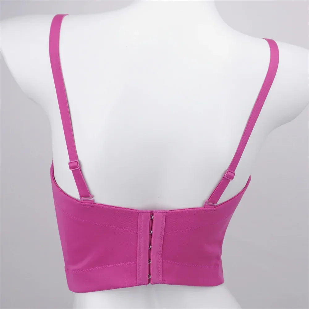 Sexy Party Corset Tops Woman Tank Streetwear Camis Bustier Fashion y2k Crop Top Women Clothes Summer Club Shirt Ladies Bra Blusa