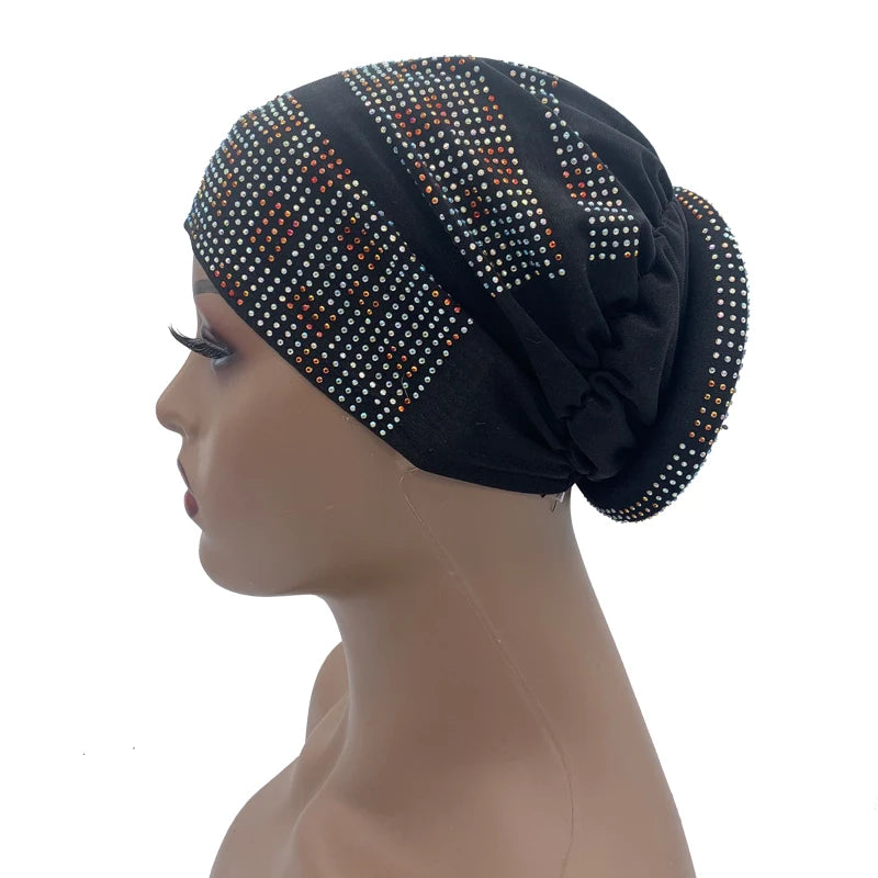 Summer Breathable Turban Cap for Women Muslim Under Scarf Cap African Lady Head Wraps Bonnet