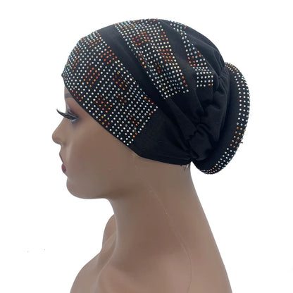 Summer Breathable Turban Cap for Women Muslim Under Scarf Cap African Lady Head Wraps Bonnet