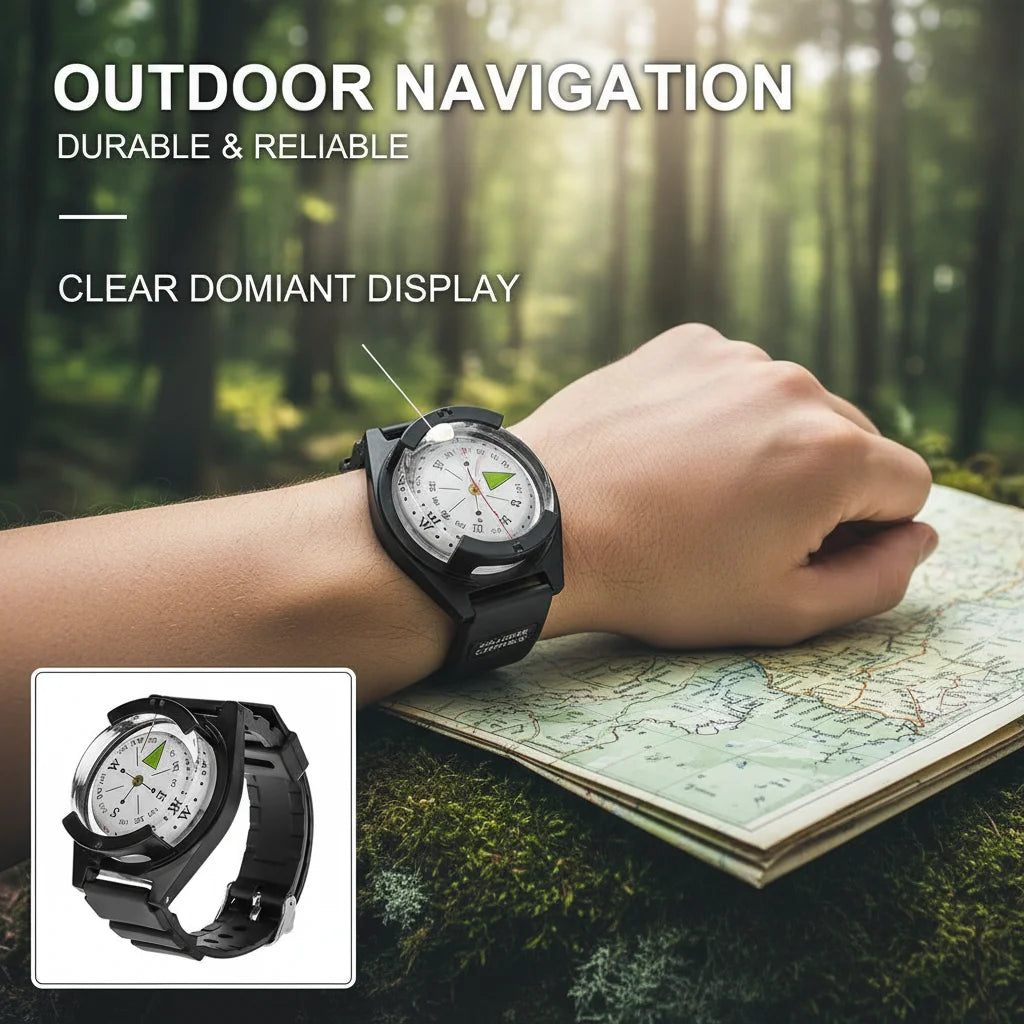 Portable Waterproof High Precision Wrist Watch Compass Teaching Aids Gift Compact Navigation Tool