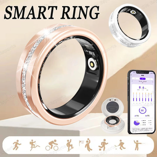 2026 New Smart Ring Lady Heart Rate Sleep Health Monitor Menstrual cycle detection IP68 Waterproof Fashion Sport Rings Women Men