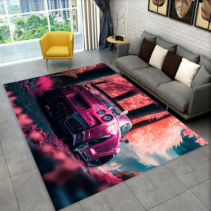 GTR Racing Car N-Nissan Logo 3D Carpet Rug for Home Living Room Bedroom Sofa Motorcycle Doormat Decor,kid  Area Rug Floor Mat