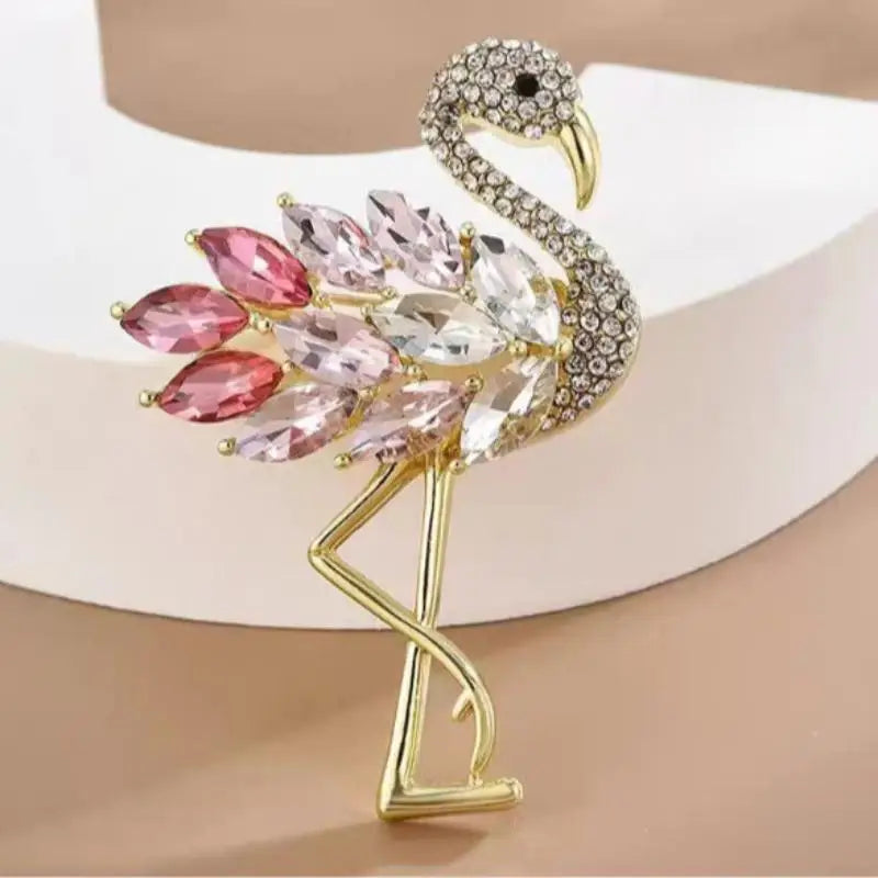 Exquisite Shiny Rhinestone Hummingbird Brooches For Women Clothing Coat Jewelry Accessries Gift