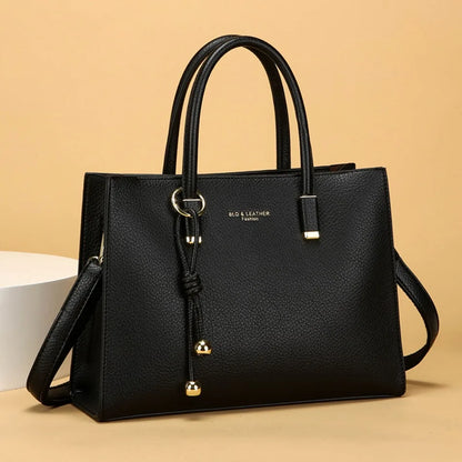 Genuine Brand Top Quality Leather Handbag Women's Tote Messenger Sac Designer Large Capacity 3 Levels Shoulder Crossbody Bags