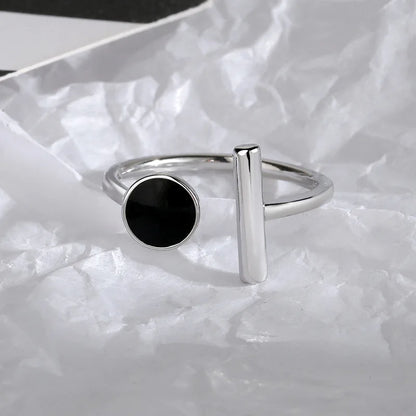VENTFILLE 925 Sterling Silver Geometric Multilayer Round Bead Ring Female Fashion Punk Temperament Prevent Allergy Charm Jewelry