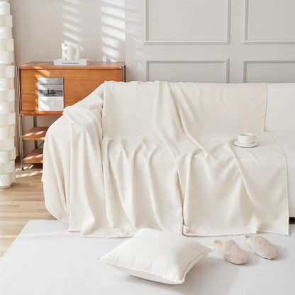 1pcs Solid color Sofa Cover Simple Anti-cat Scratch Solid Color Cushion Home Living Room Seat Dustproof Blanket