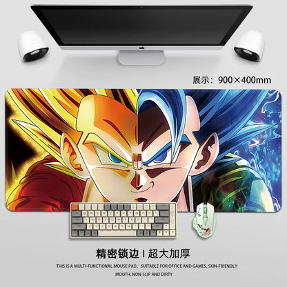 Man Mouse Pad Dragon Ball Mouse Pad Son Goku Printing Pattern Large Gaming Keyboard Desk Mat Super Saiyan Animation Desk Mat
