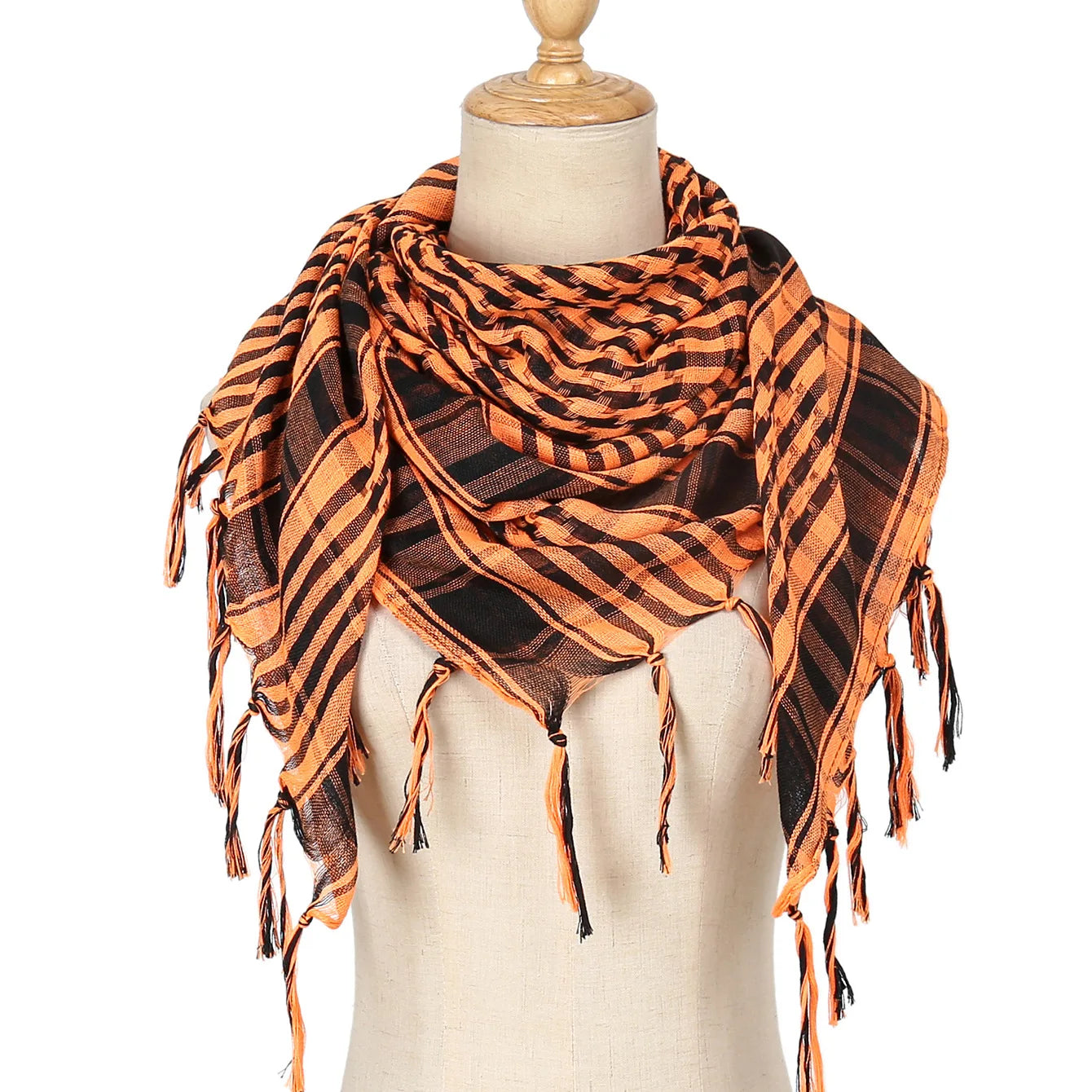 2024 New Plaid Hijab Scarf for Men and Women Arab Desert Headscarf Soft Tactical Hiking Scarves Unisex Turban Military Shawl