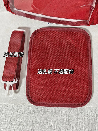 New Kawaii Ulzzang Itabag Girls Simple High Quality Nylon Shoulder Bag With Display Plate Crossbody Bags College Student Ita Bag