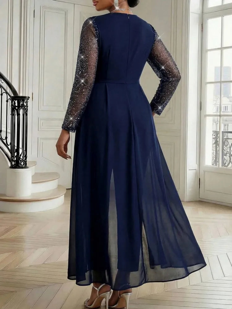 L-5XL Plus Size Women Clothes Jumpsuit Clothes Long Sleeve Urban Leisure Bodysuit New Wide Leg Jumpsuit Wholesale Dropshipping