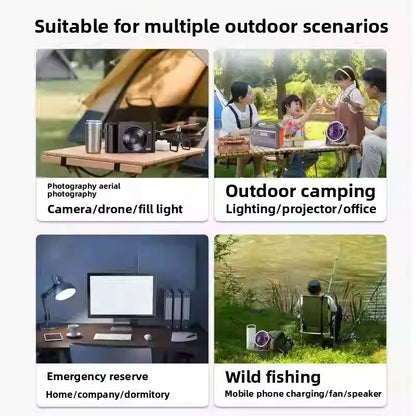 Portable Power Station Solar Generator with Solar Panel (Optional), 400W 192Wh LiFePO4 Power Bank, with Camp Solar Charger