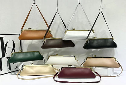 Women Long Armpits Clutch Bag With Removable Shoulder Strap Fashionable Party Bag Luxury Designer Clip Handbag Purses For Ladies