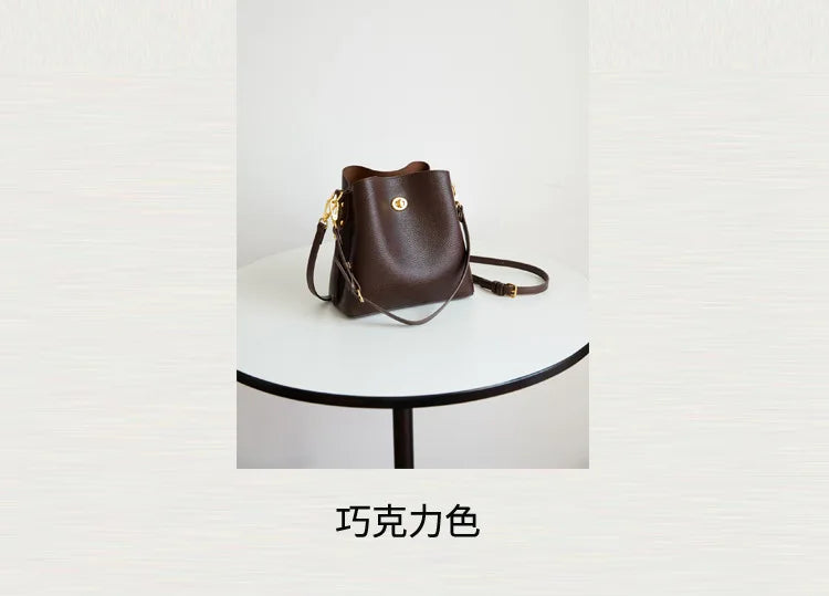 Fashion Women PU Leather Handbags Large Capacity Fashion Female Bucket Shoulder Bag Ladies Messenger Bag Purses and Handbags