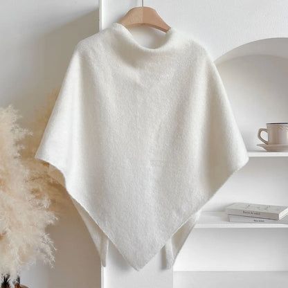 Autumn and Winter Korean Version New Women's Neck Wrap Wool Blended Triangular Shawl Female Thickened With Knitted Warm Shoulder