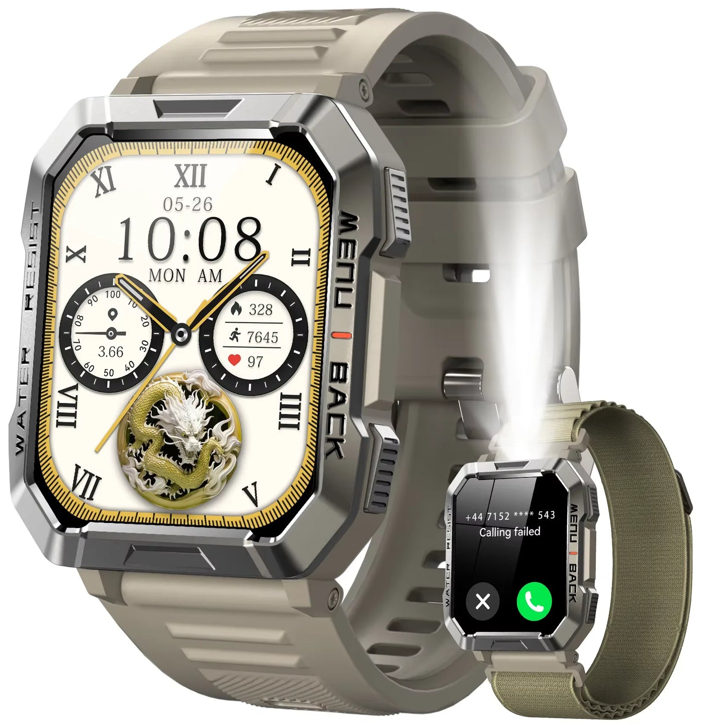 Blackview W60 Waterproof Smart Watch 2.01 inch HD Display 900mAh Large Battery Smartwatch Emergency Lighting Woman Man Watches