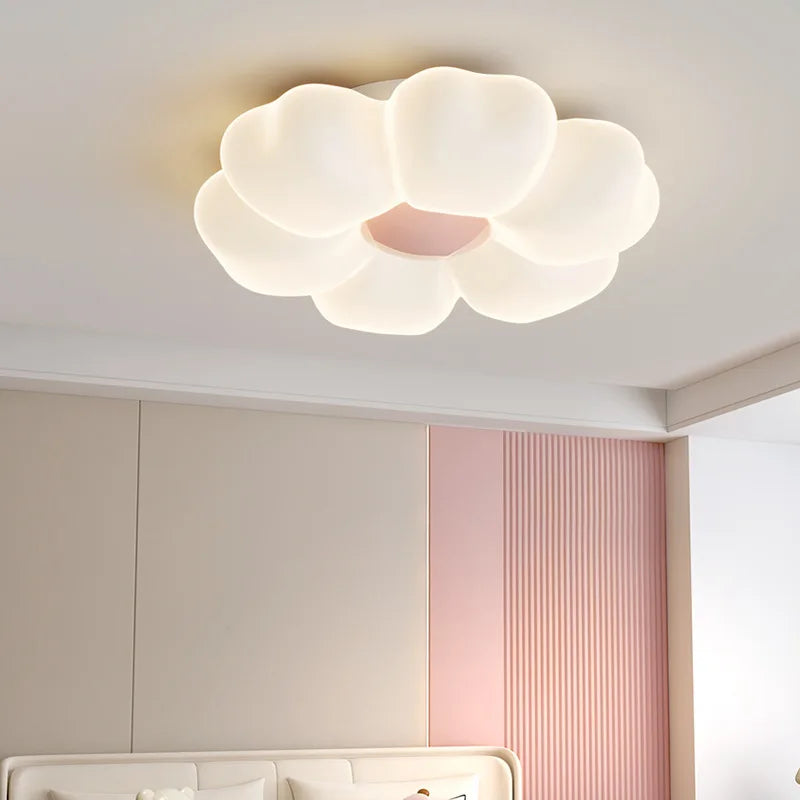 Children's Room Flower Ceiling Lights Pink Flower Princess Room Light Warm Romantic Girl Bedroom Nursery Baby Room Ceiling Lamps