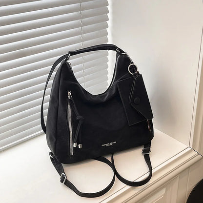 Fashionable Retro Versatile Crossbody Bag New Style Pure Color Multi-Function Single Shoulder Bags Elegant Quality Handbag